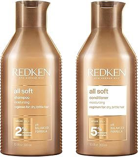 REDKEN All Soft Shampoo and Conditioner Set for Dry Hair, With Argan Oil, Intense Softness and Shine
