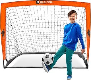 Solo-Pro Pop up Football Goal Net Post for Kids Adults Garden Football Training