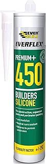 Everbuild Everflex 450 Premium+ Builders Silicone Sealant – Waterproof Seal – Suits Most Building Materials – Internal and External Use – Brown – 300ml