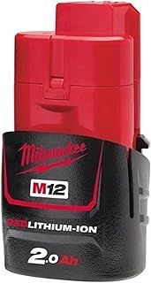 Milwaukee M12B2 2.0Ah Lithium-Ion Battery - Red