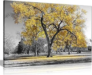 Panther Print, Large Canvas Wall Art, Beautiful Living Room and Bedroom Framed Art, Quality Picture Prints for Walls, Nature Design, Large Tree Yellow Leaves, Print for Special Occasions (24x16 Inch)