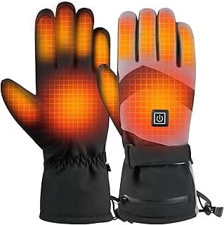 Heated Gloves for Men Women, Rechargeable 7.4V 3000mAh Battery Electric Heating Gloves, Hand Warmer for Motorcycle Riding Cycling Fishing Ski Hiking