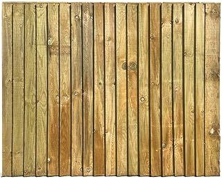 6FT x 5FT Feather Edge Timber Fence Panels - Tanalised Pressure Treated Security Closeboards - Vertical Garden Boundary Boards (Pack of 10)