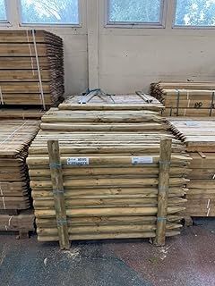 Farm and Garden 10 X 1.2m (4ft) tall x 50mm diam. 15 year guaranteed pressure treated wooden fence posts, stakes - ideal for garden fencing