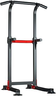 EASY BIG Power Tower Dip Station Pull Up Bar - Multi-Purpose Home Gym Equipment with Adjustable Height and Non-Slip Foot Pads - 150kgs Capacity