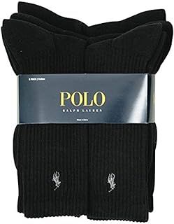 Polo Ralph Lauren Men's Classic Ribbed Crew Socks - 6 Pack