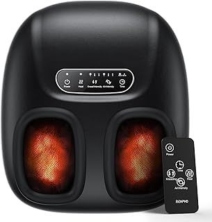 RENPHO Portable Foot Massager with Heat for Plantar Fasciitis, Shiatsu 3D Kneading, Compression, Remote, Electric Feet Massager, Gifts for Men Women