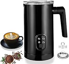 Milk Frother Electric 4-in-1 Milk Frothers 350ml Large Capacity Hot & Cold Milk Foamer Hot Chocolate Machine for Coffee Cappuccino velvetiser hot Chocolate Maker Max Temperature 70