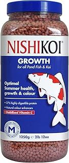 Nishikoi Growth Koi Fish Food, 1250g – Complete Koi Food Pellets for Pond Fish – Medium Pond Fish Food Pellets For Optimal Health, Growth and Colour During Summer