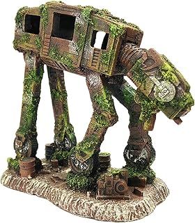 Aquarium At-At Imperial Walker All Terrain Armored Transport Decorations - Fish Tank Resin Robot Betta Fish Hide Cave Ornament
