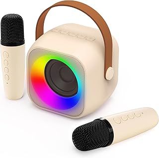 Karaoke Machine 2 Microphones, Birthday Gifts for Girls Toys Age 3-15 Year Old Girls Gifts Kids Microphone Toys for 3-12 Year Old Girls Birthday Presents Easter Gifts for Kids
