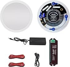 6.5 Inches Bluetooth Ceiling Speakers 2 Way 320 Watts Flush Mount Sound Ceiling Speaker For Bathroom Bedroom Home Living Room
