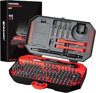 EZARC Precision Screwdriver Set, 145 in 1 Magnetic Screwdriver Kit with Case, Professional Mini Screwdriver Set for PC Laptop Phone Watch Glasses