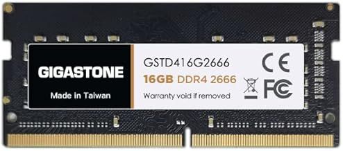 【DDR4 RAM】GIGASTONE 16GB DDR4 2666MHz (2400MHz or 2133MHz) PC4-21300 (PC4-19200/17000) CL19 1.2V SODIMM 260 Pin Unbuffered Non ECC High Performance Notebook Laptop Memory Upgrade