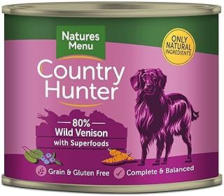 Natures Menu Country Hunter Dog Wild Venison with Superfoods Tins 6x600g