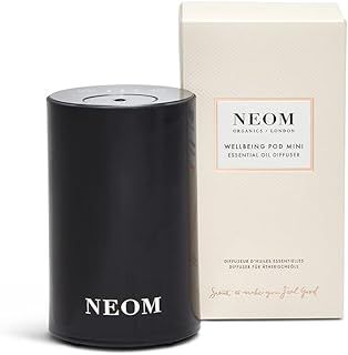 NEOM – Portable Wellbeing Pod Mini Essential Oil Diffuser Black | Rechargeable USB & Waterless | Aromatherapy Oil Diffuser for Small Space | Gift | Mother's Day