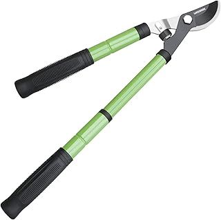 Telescopic Bypass Loppers 43-58cm,Non-Stick Coating,SK5 Sharp Blade,Cutting Diameter: 3 cm,Garden Tree Loppers for Pruning Fresh Branches