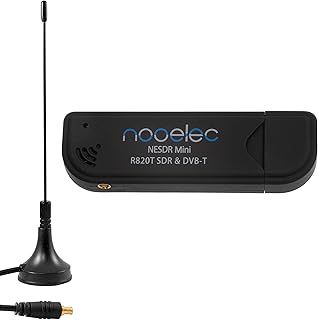 NESDR Mini (TV28T v2) USB RTL-SDR, DVB-T & ADS-B Receiver Set with Antenna. RTL2832U & R820T Tuner. Low-Cost Software Defined Radio Compatible with Most SDR Software Packages