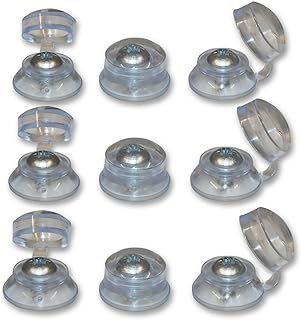 50, Corrugated Roofing Plastic Screw Cover Strap Caps - Clear