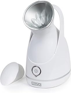 LIVIVO Facial Face Spa Steamer Inhaler With Integrated Ultra-Violet UV Light, Nano-Particle Spray Mist and Single Button Control - Open Skin Pores And Remove Dirt Acne Pimples