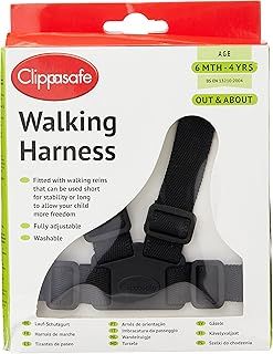 Clippasafe Walking Harness and Reins (Black)