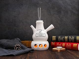 Ye Olde Bells’ Manual Candle Powered Steam Inhaler (Original Victorian Design by Dr Nelson) – Glass Inhaler, Candle Holder Base and Candles (Full Set) (Full Set)
