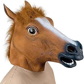 Halloween Mask Horse Head Mask Deluxe Novelty Halloween Costume Party Latex Animal Head Mask