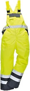 Stormway Men's Hi Vis Contrast Bib and Brace Waterproof Workwear Ulined Overall Dungarees