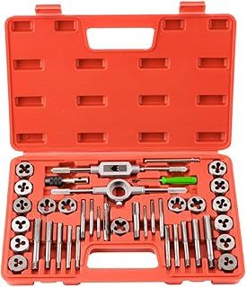 Gunpla Tap and Die Set 40 Pieces Tungsten Alloy Steel Metric Tap and Die Kit Combination for Cutting External and Internal Thread with Storage Case