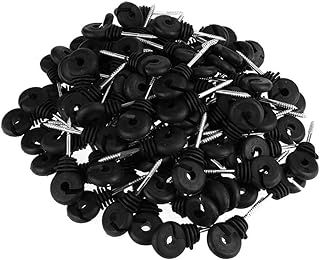 Gototop Ring Insulators * 100, Electric Fence Rings Short Screw Type Ring Insulator Electric Meadow Fence Post Accessory With Resistant To Sun And Rain