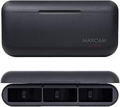 MAXCAM Power Triple Battery Charger for GoPro HERO12/HERO11/HERO10/HERO9 Enduro Battery Black