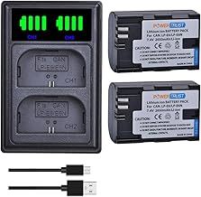 PowerTrust 2Pcs 2650mAh LP-E6 LP-E6N Battery with LED Dual Charger for Canon EOS R5,R6,R7,RP,60D, 60Da, 70D, 80D, 5D Mark II, 5D Mark III, 5D Mark IV, 5DS, 5DS R, 6D, 6D Mark II, 7D, 7D Mark II,XC10