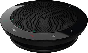 Jabra Speak 410 Speaker Phone - Unified Communications Optimised Portable Conference Speaker with USB - Plug-And-Play Connectivity with Computers, Retail Pack, Black
