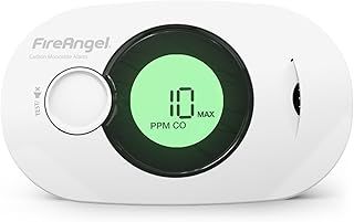 FireAngel Digital Carbon Monoxide Detector with 10-Year Sealed for Life Battery - FA3322 Humidity, Temperature and CO Alarm - Portable Carbon Monoxide Alarms for Home and Travel - CO Detector Monitor