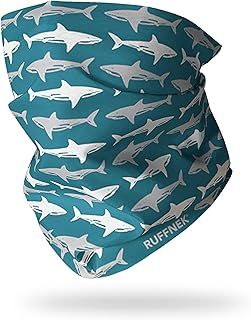 Ruffnek SHARK PATTERN - Multifunctional scarf/neck warmer, Snood tube for Men, Women, Children - One Size