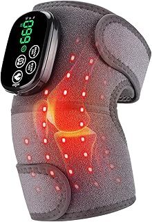 Cordless Heated Knee Brace Wrap with Red Light, 660nm Red Light & 850nm Near-Infrared Light Heating Pad With Touch Screen Control, Wearable Knee Shoulder Elbow Heating Pad With 5000mAh Battery