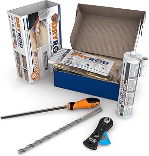 Damp Proofing Rods DPC Kit: Treats 6 Linear metres (9" Wall) - BBA Approved Rising Damp Treatment