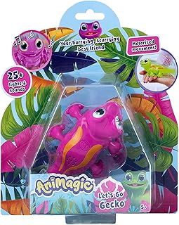 Animagic: Lets Go Gecko - Pink, Your Hurrying Scurrying Best Friend, Interactive Walking Pet Gecko with Over 25 Lights and Sounds, for Ages 5+