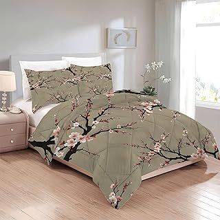 Boceoey Flowers Superking Duvets Sets - Floral Coverless Duvet Super King Size - All Seasons Duvet with Vintage Pattern - Reversible Quilt with 2 Pillowcases - Washable Comforter 260x220 cm, G-459