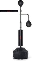 VEVOR Boxing Speed Trainer, Punching Bag with Stand, Reflex Boxing Bag for Teens & Adults, Height Adjustable Free Standing Strike Bag Set with Gloves, Workout Speed Bag for Home Gym Training, Black