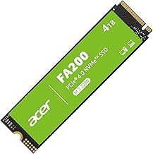 acer FA200 M.2 2280 SSD 4TB: PCIe 4.0 NVMe Gen4x4 with HMB & SLC, Up to 7200 MB/s Read Speed, Internal Solid State Drive for Laptop, Desktop PC & PS5 Compatible