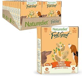Naturediet - Feel Good Wet Dog Food, Natural and Nutritionally Balanced, Turkey & Chicken, 390g (Pack of 18)