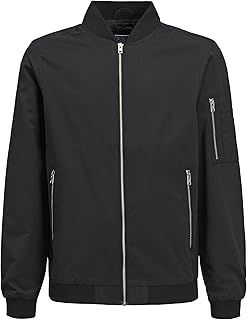 JACK & JONES Boys Bomber Jacket Full Zip Outdoor Warm Long Sleeve Casual Jacket for Boys
