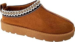 sole london Women's Slip On Warm Faux Fur Lined Ladies In Out Door Slippers Shoe Boots