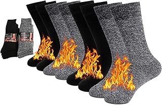 NovForth 2/4 Pairs Thick Thermal Socks Insulated Heated Heavy Warm Socks For Winter Cold Weather