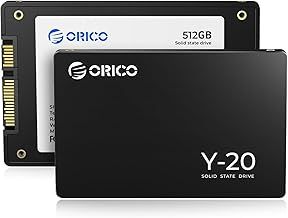ORICO SATA SSD 1T, 2.5" Internal Solid State Drive, Up to 500MB/s, Laptop and Desktop (PC) Compatible, 3D NAND SSD with SLC Cache, Solid State Drive (Black)-Y20