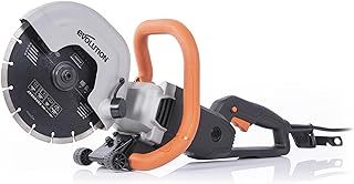 Evolution Power Tools R230DCT Disc Cutter, Concrete Saw, Cut Off Saw, For Cutting Concrete, Stone, Brick, Roof Tile & More - 2000W Motor, No Gas, 90 mm Cut, Incl Diamond Masonry Blade, 230V, 230mm