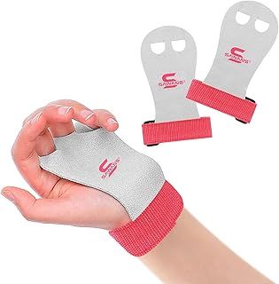 Leather Palm Hand Grips Gymnastic Pull-up Training Palm Protector for Kids Children Wrist Straps Workout Strong Support Heavy Duty Junior Palm Protection Equipment Fitness