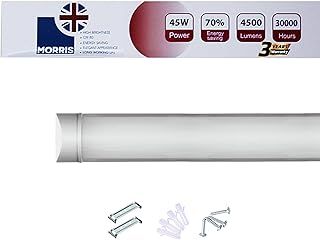 Morris LED Batten Slimline Tube Light 2FT 3FT 4FT 5FT 6FT Wall/Ceiling Mount (6000k) (5FT (150cms))