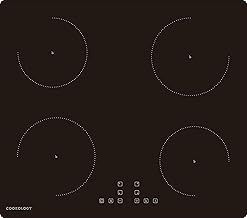 CIH602 60cm Induction Ceramic Hob Cooktop in Black - 4 Cooking Zone - Built-in Worktop - Touch Controls - 9 Heat Settings - Child Lock - Auto Switch Off